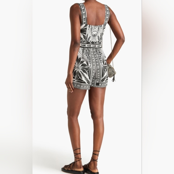 Farm Rio Linen Blend Romper - Picture 2 of 13